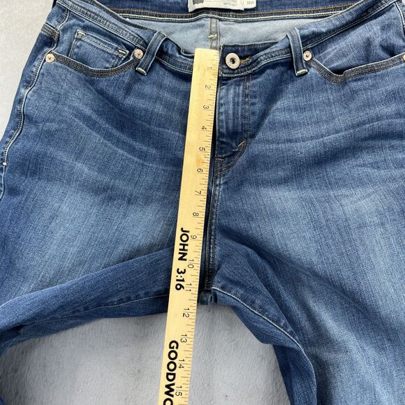 Levis 580 Jeans Womens Size 16W PLUS Blue Denim Defined Waist Straight Retro - Picture 13 of 16